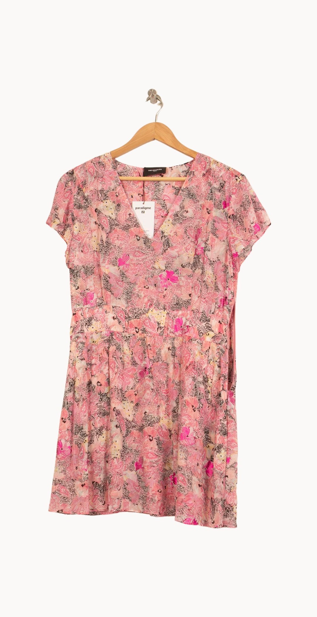 Robe Fleurie Rose - Taille L/40 de la marque The Kooples | PARAD52504 - Vendu par Paradigme - Image 2