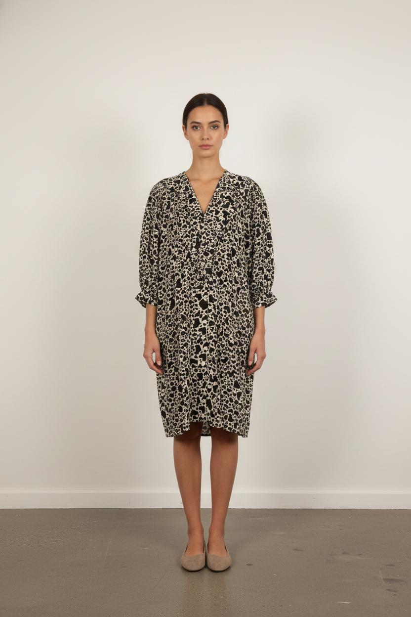 Robe Midi Noire et Blanche - Taille M/38