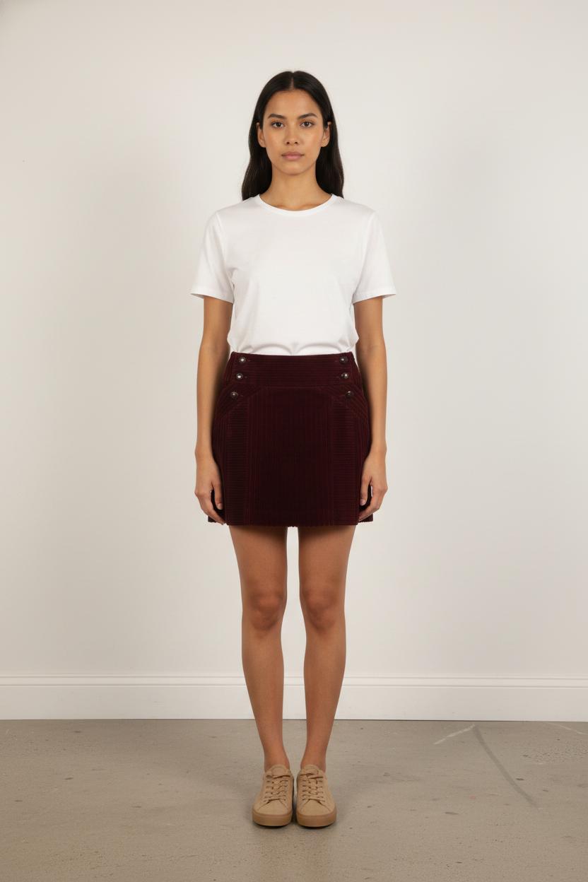 Jupe Courte Bordeaux - Taille M/38
