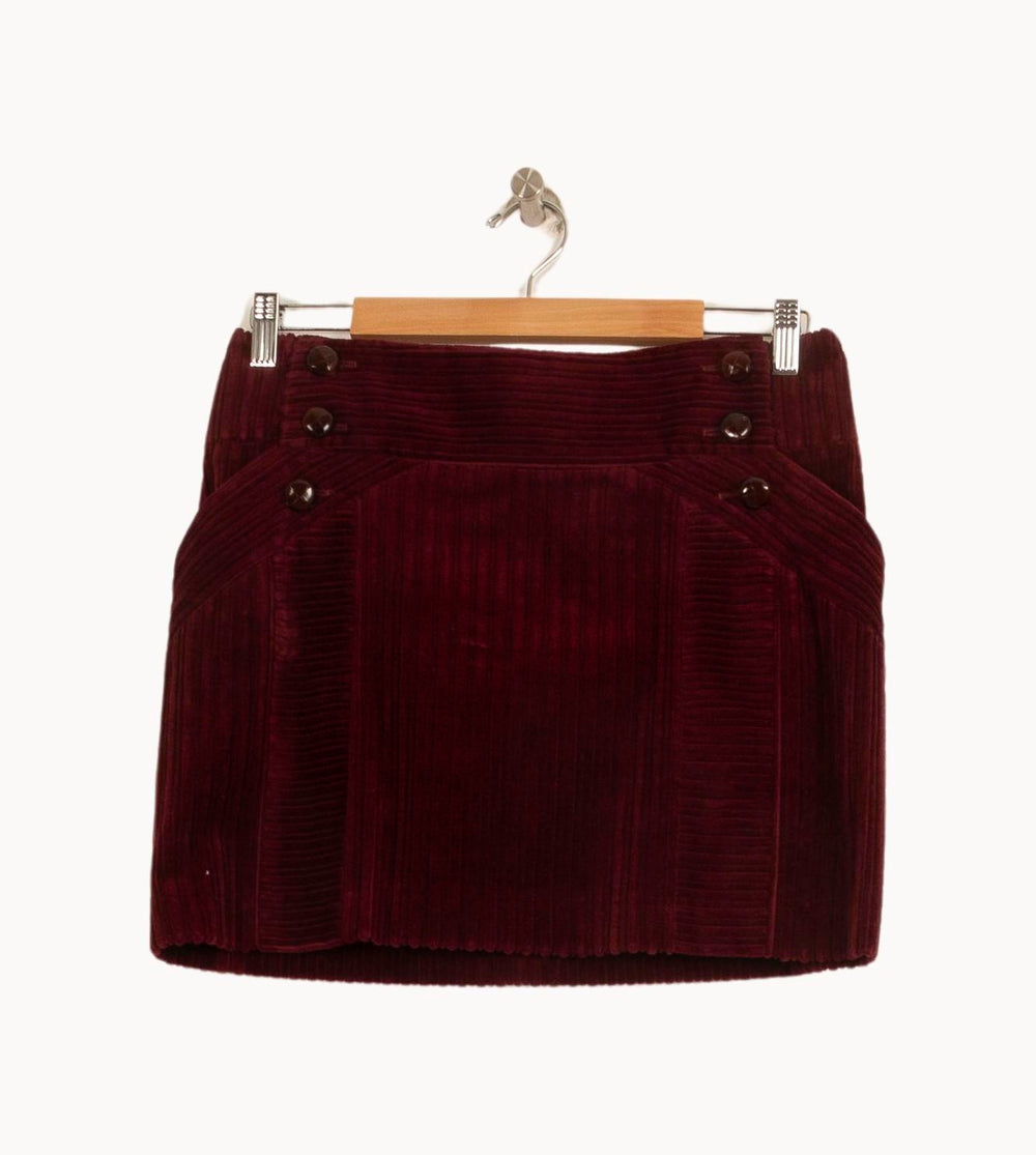 Jupe Courte Bordeaux - Taille M/38 de la marque Pablo | PARAD52510 - Vendu par Paradigme - Image 2