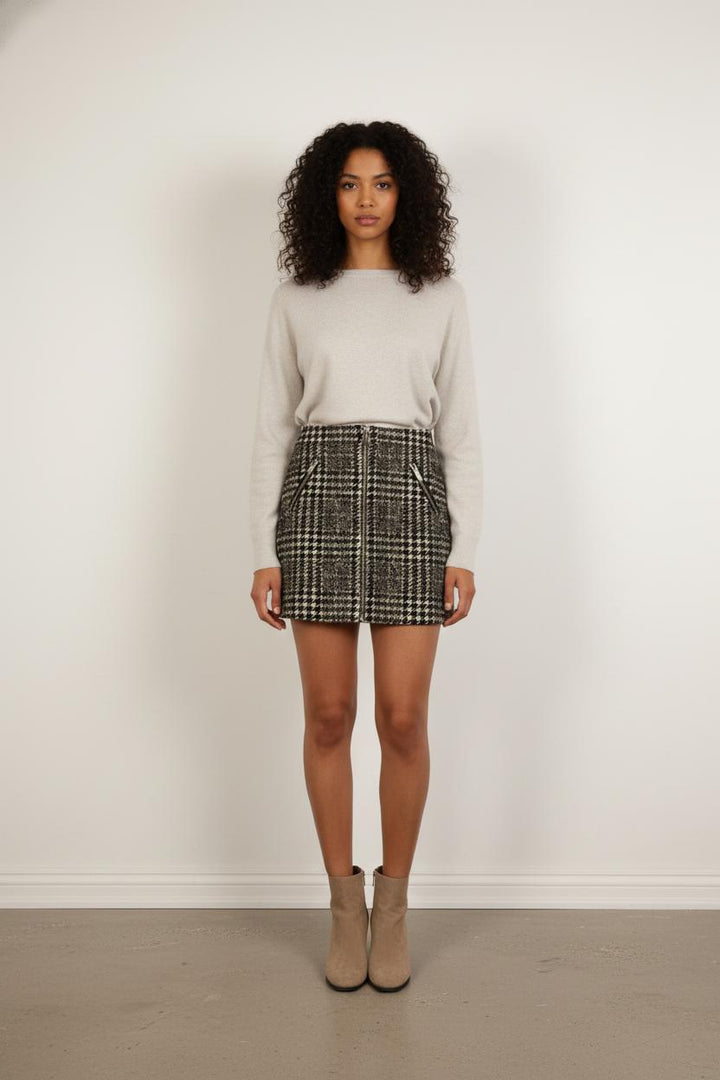 Jupe Courte Noire et Blanche - Taille L/40