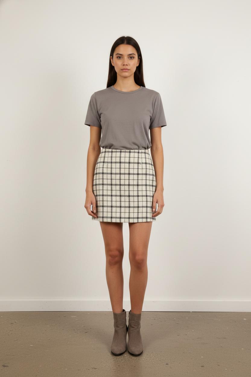 Jupe Courte Blanche et Noire - Taille L/40