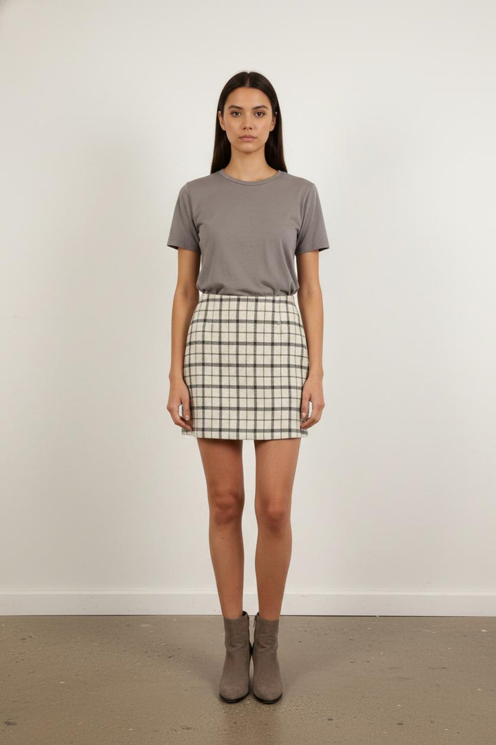Jupe Courte Blanche et Noire - Taille L/40