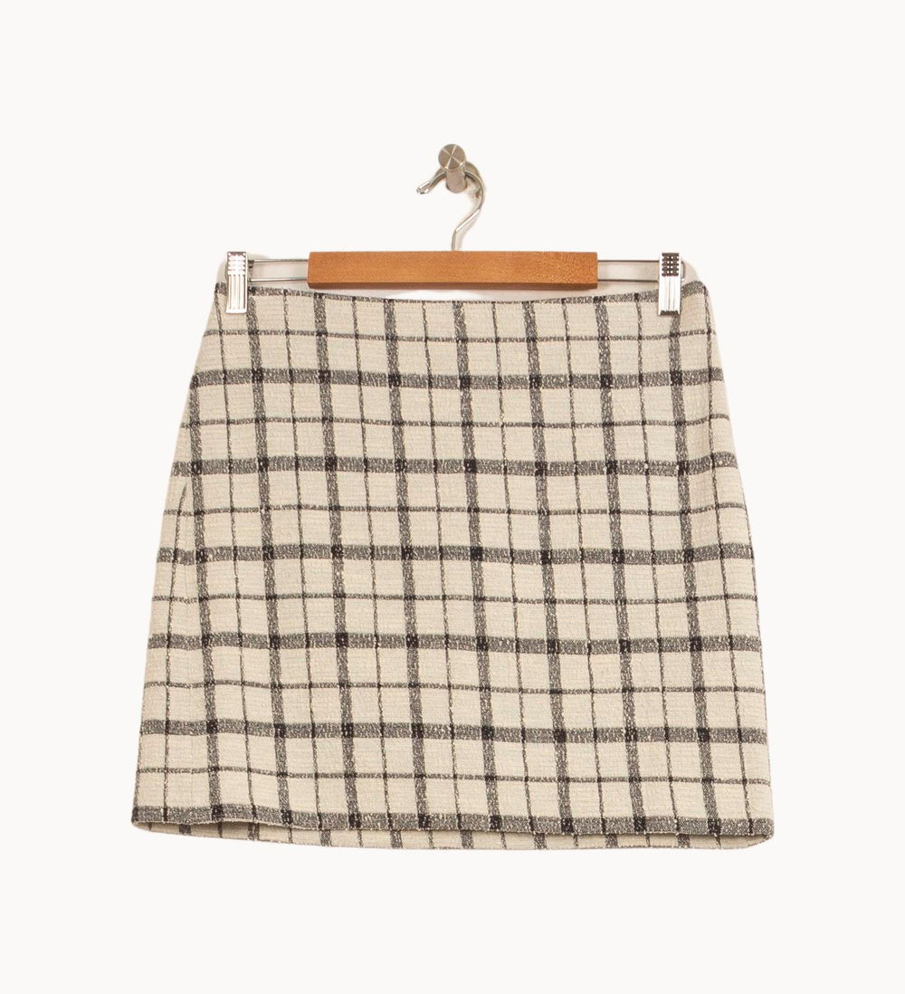 Jupe Courte Blanche et Noire - Taille L/40 de la marque Agnès b. | PARAD52516 - Vendu par Paradigme - Image 2