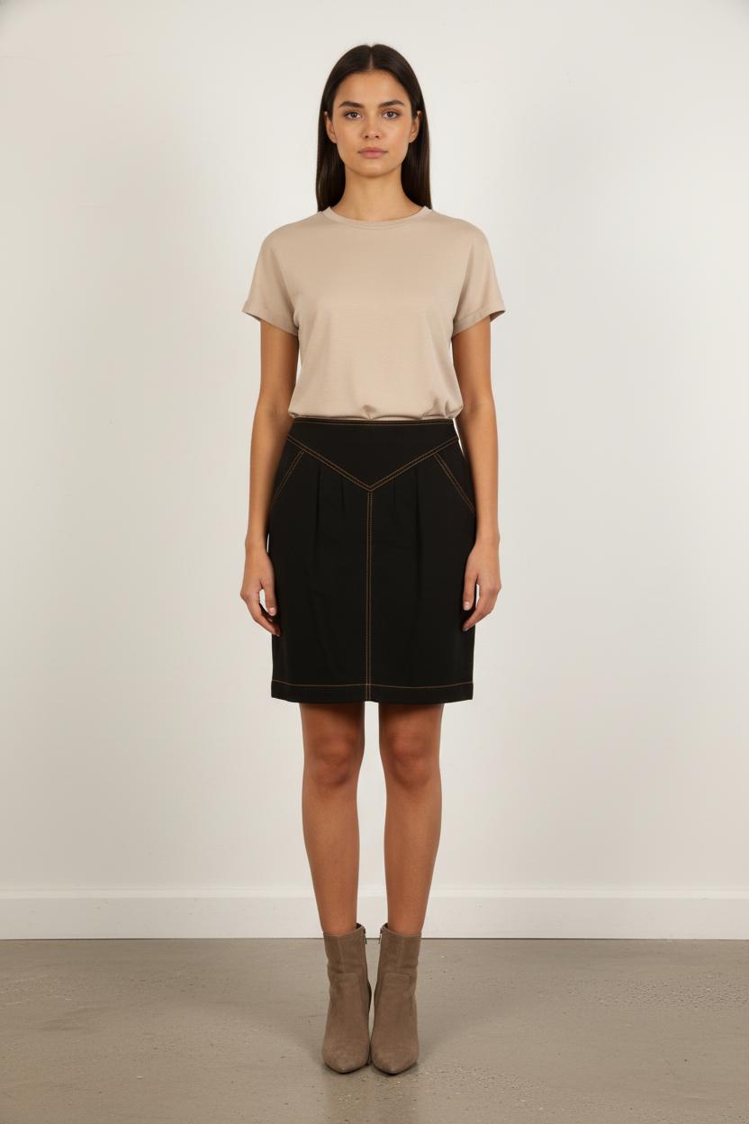 Jupe Droite Noire - Taille M/38