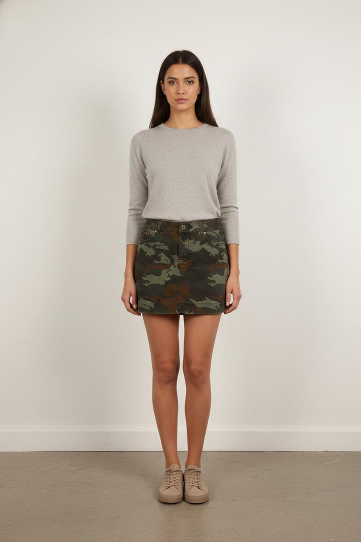 Jupe Courte Verte et Marron - Taille M/38