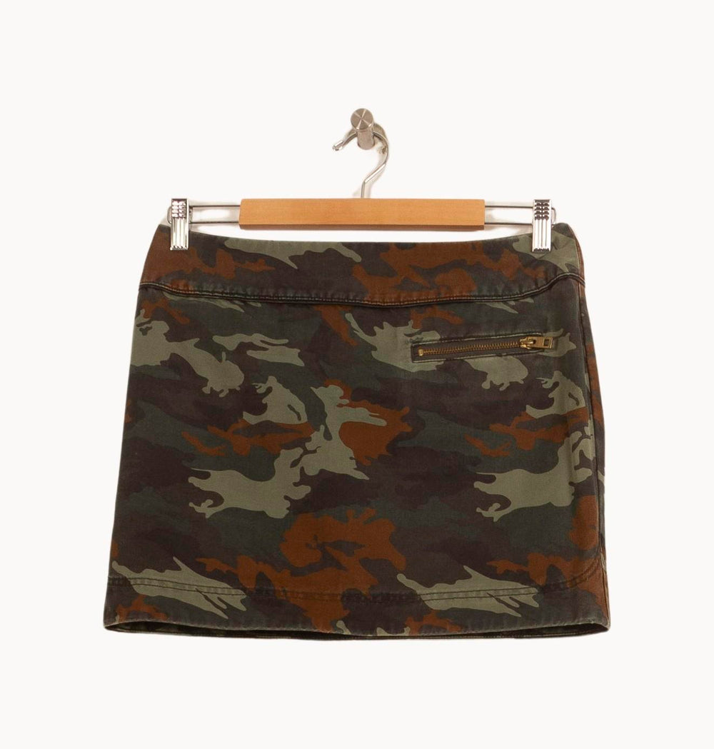 Jupe Courte Verte et Marron - Taille M/38 de la marque Zadig&Voltaire | PARAD52519 - Vendu par Paradigme - Image 2