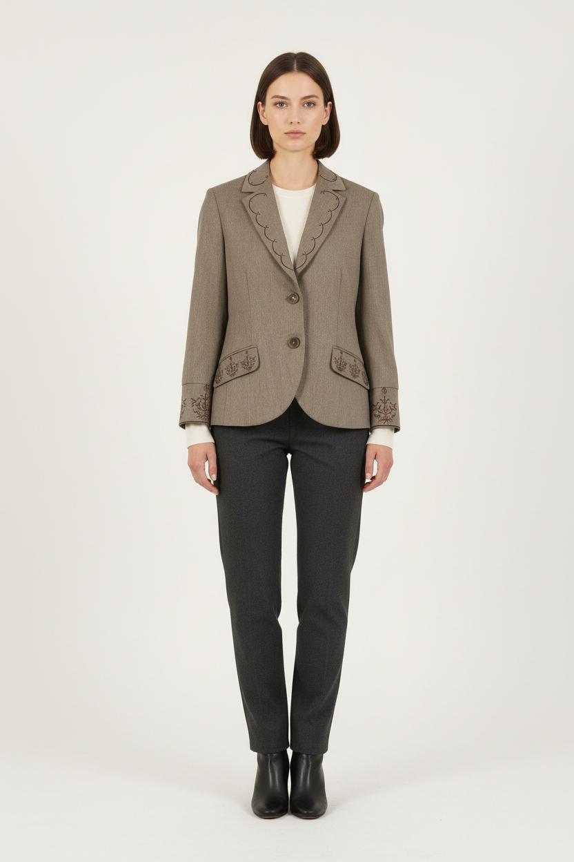 Blazer Marron - Taille L/40 de la marque Caroll | PARAD52537 - Vendu par Paradigme - Image 1
