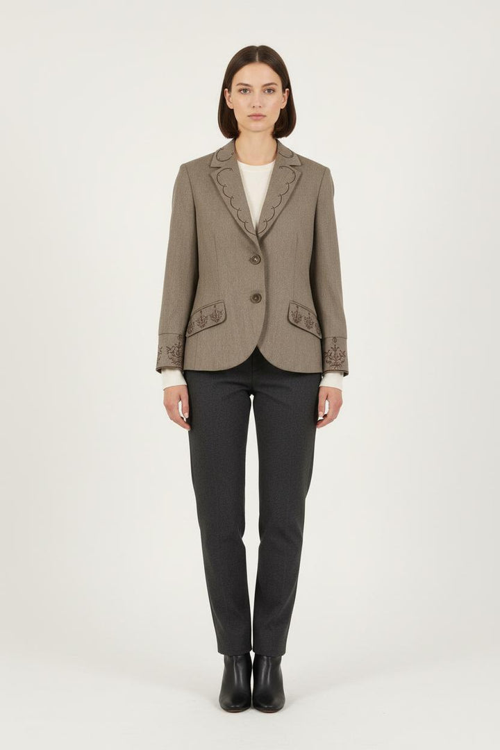Blazer Marron - Taille L/40 de la marque Caroll | PARAD52537 - Vendu par Paradigme - Image 1