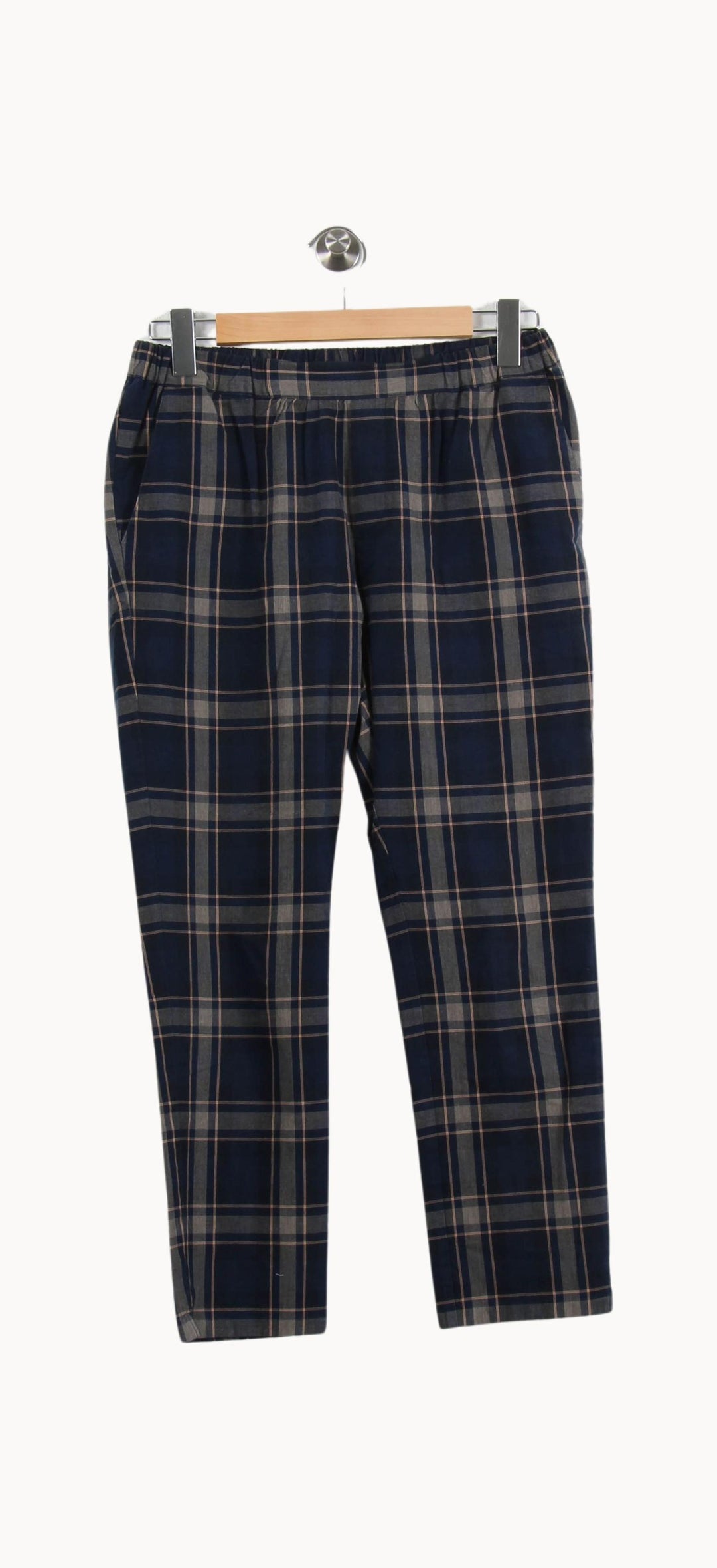 Pantalon À Carreaux Bleu et Beige - Taille M/38 de la marque Karl Marc John | PARAD52548 - Vendu par Paradigme - Image 2