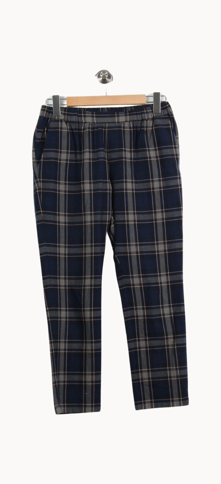 Pantalon À Carreaux Bleu et Beige - Taille M/38 de la marque Karl Marc John | PARAD52548 - Vendu par Paradigme - Image 2