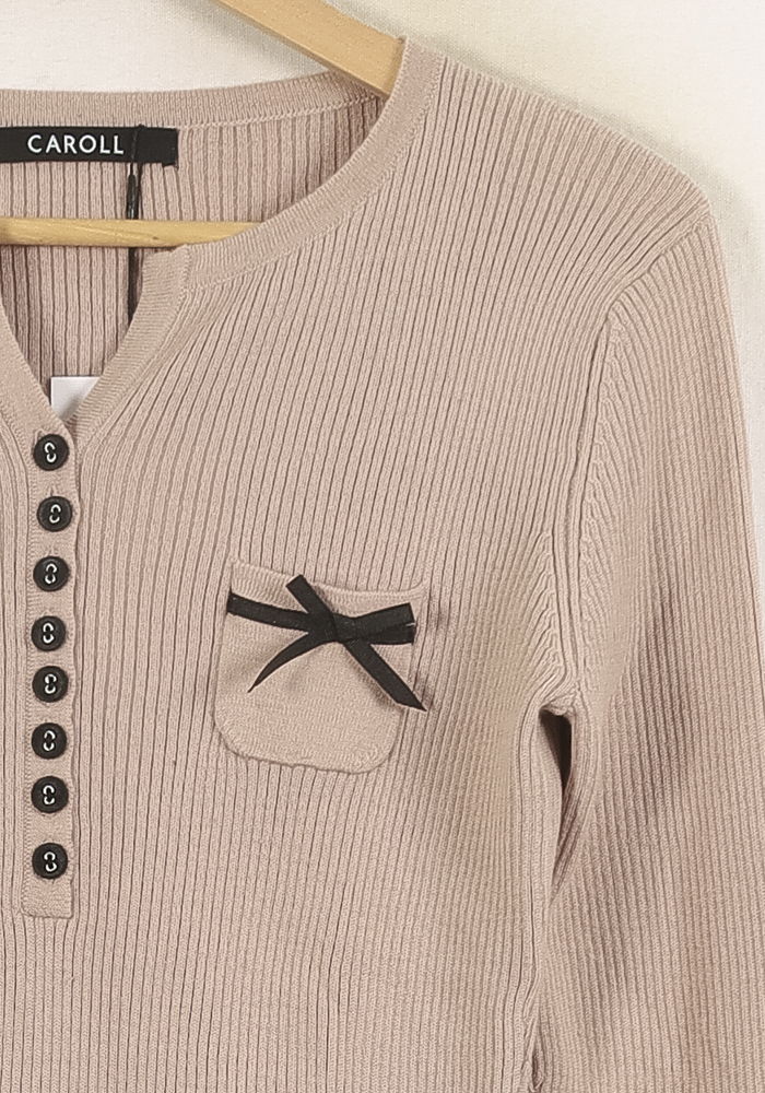 Pull Rose - Taille XL/42 de la marque Caroll | PARAD52552 - Vendu par Paradigme - Image 3