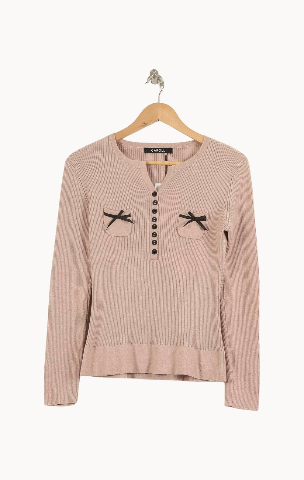 Pull Rose - Taille XL/42 de la marque Caroll | PARAD52552 - Vendu par Paradigme - Image 2
