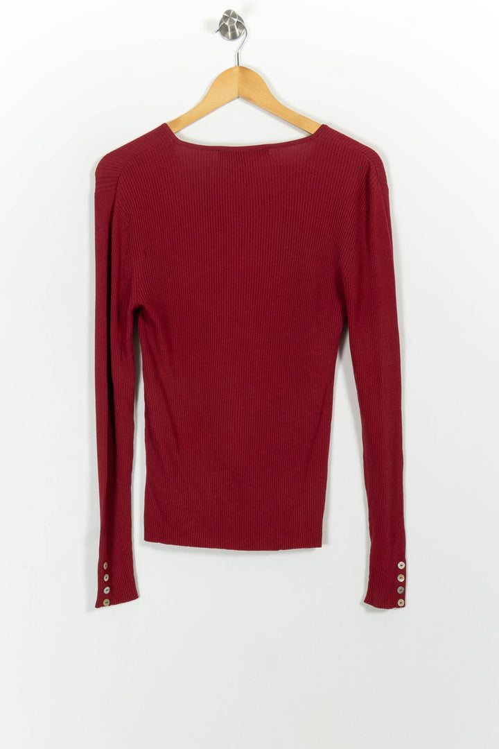 Pull Bordeaux - Taille XL/42 de la marque Caroll | PARAD52553 - Vendu par Paradigme - Image 4