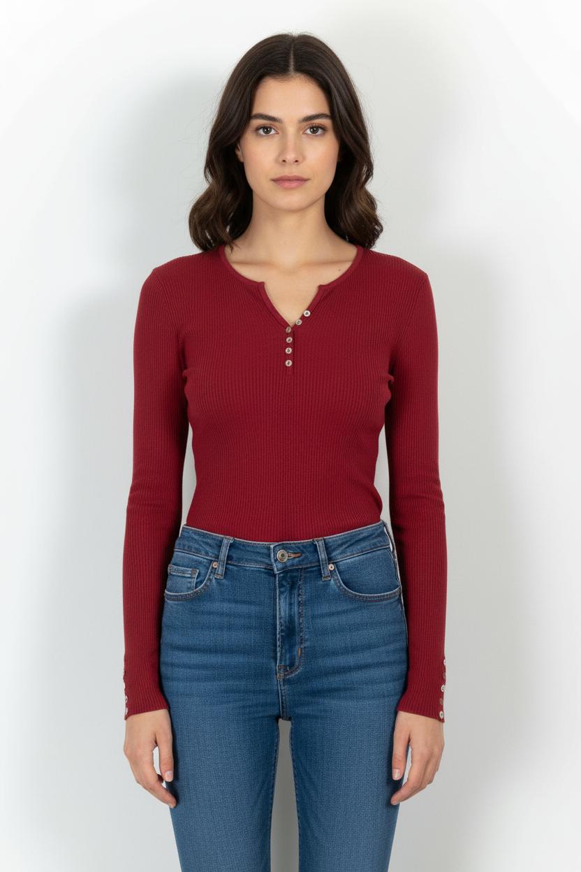 Pull Bordeaux - Taille XL/42 de la marque Caroll | PARAD52553 - Vendu par Paradigme - Image 1