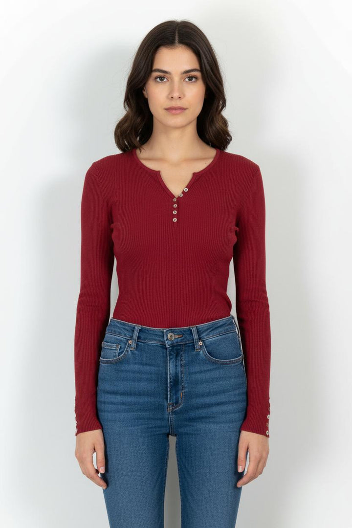 Pull Bordeaux - Taille XL/42 de la marque Caroll | PARAD52553 - Vendu par Paradigme - Image 1