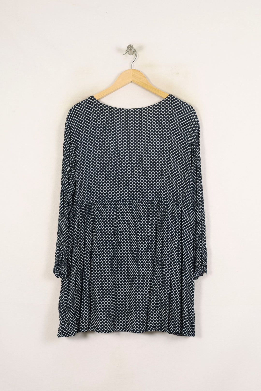 Robe Mi-Longue Bleu à Pois Blancs - Taille S/36 de la marque American Vintage | PARAD52557 - Vendu par Paradigme - Image 4