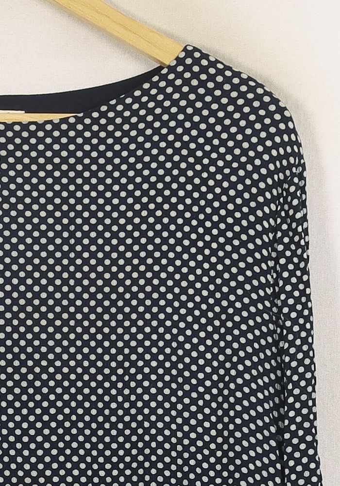 Robe Mi-Longue Bleu à Pois Blancs - Taille S/36 de la marque American Vintage | PARAD52557 - Vendu par Paradigme - Image 3