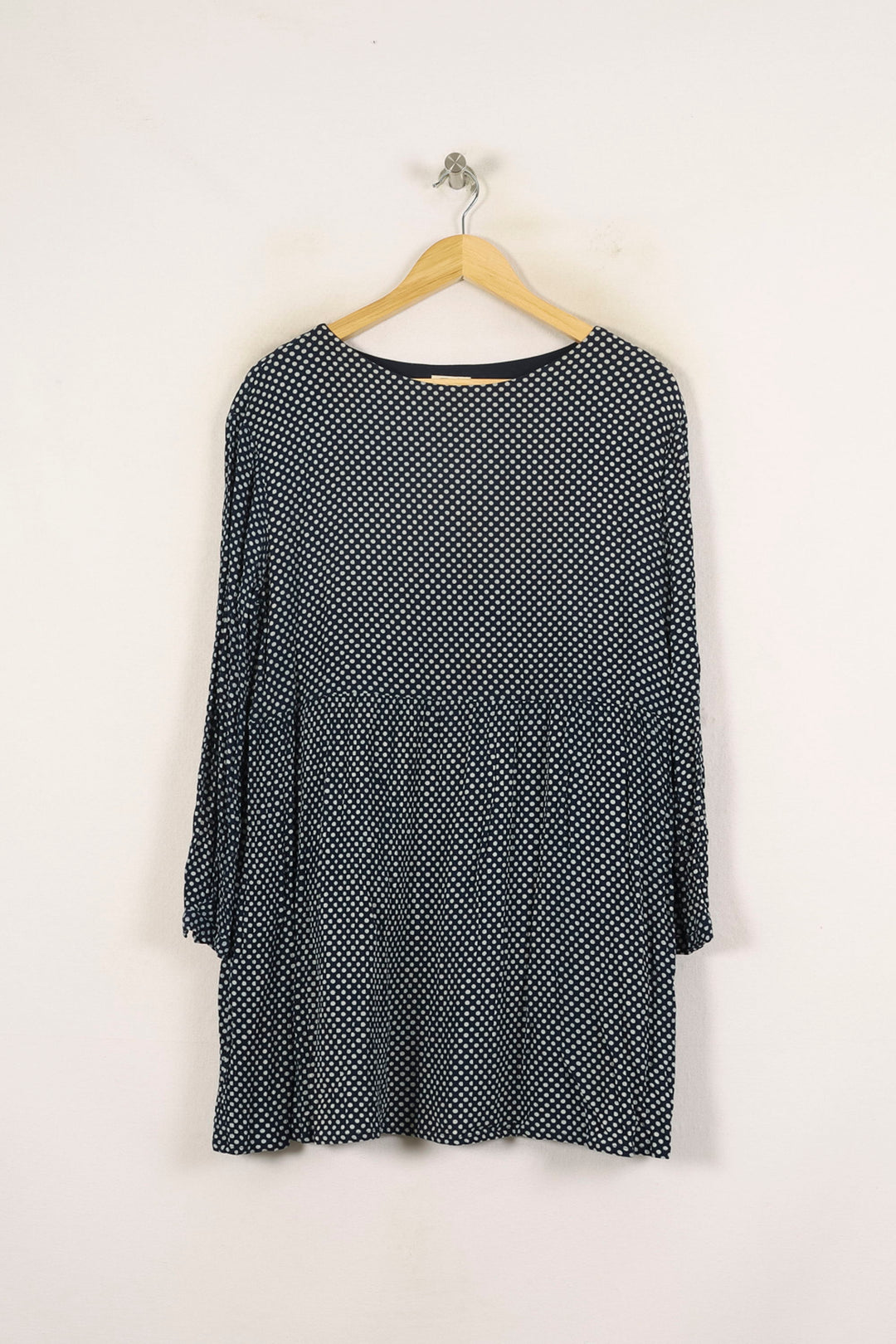 Robe Mi-Longue Bleu à Pois Blancs - Taille S/36 de la marque American Vintage | PARAD52557 - Vendu par Paradigme - Image 2