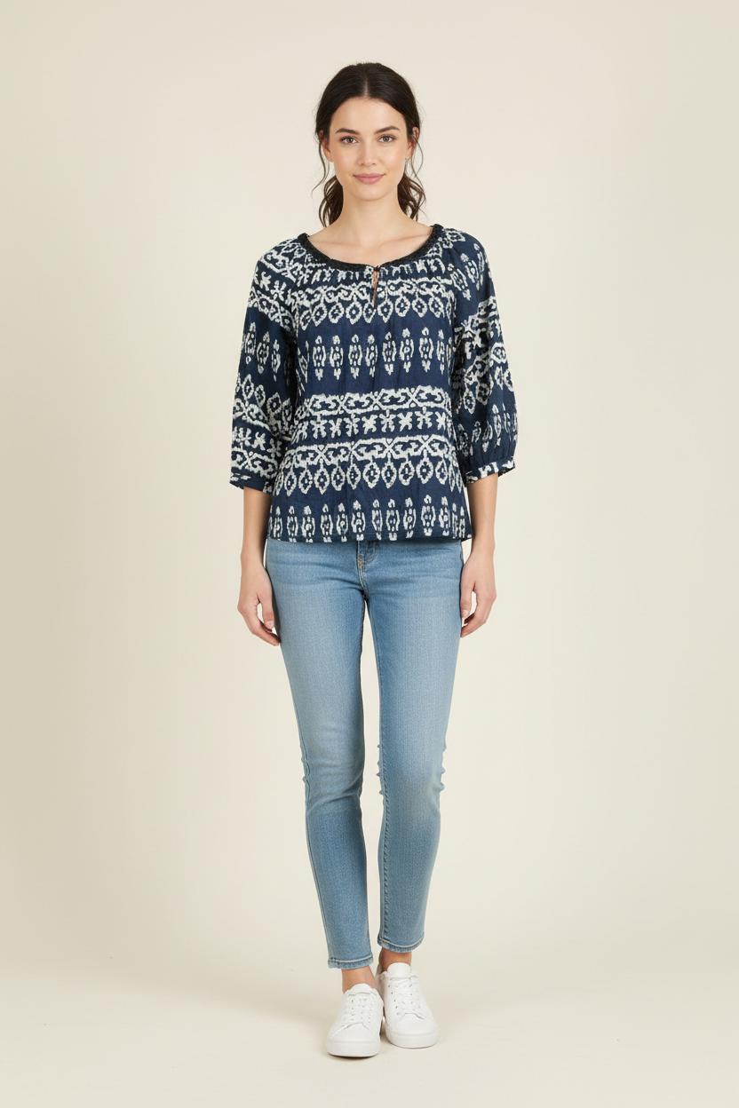 Blouse Bleue et Blanche - Taille S/36 de la marque Maison 123 | PARAD52566 - Vendu par Paradigme - Image 1