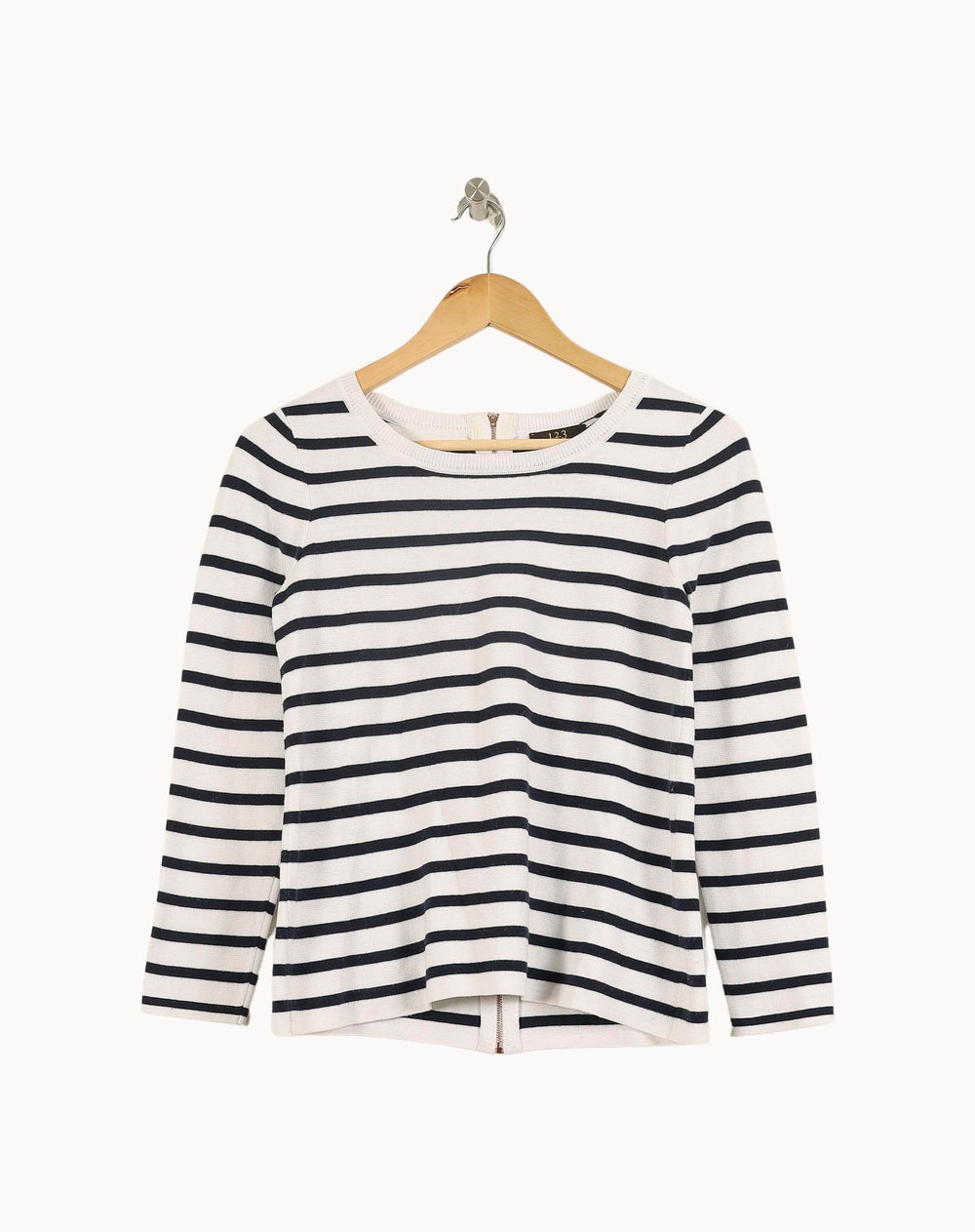 Marinière Blanche et Noire - Taille S/36 de la marque Maison 123 | PARAD52569 - Vendu par Paradigme - Image 2