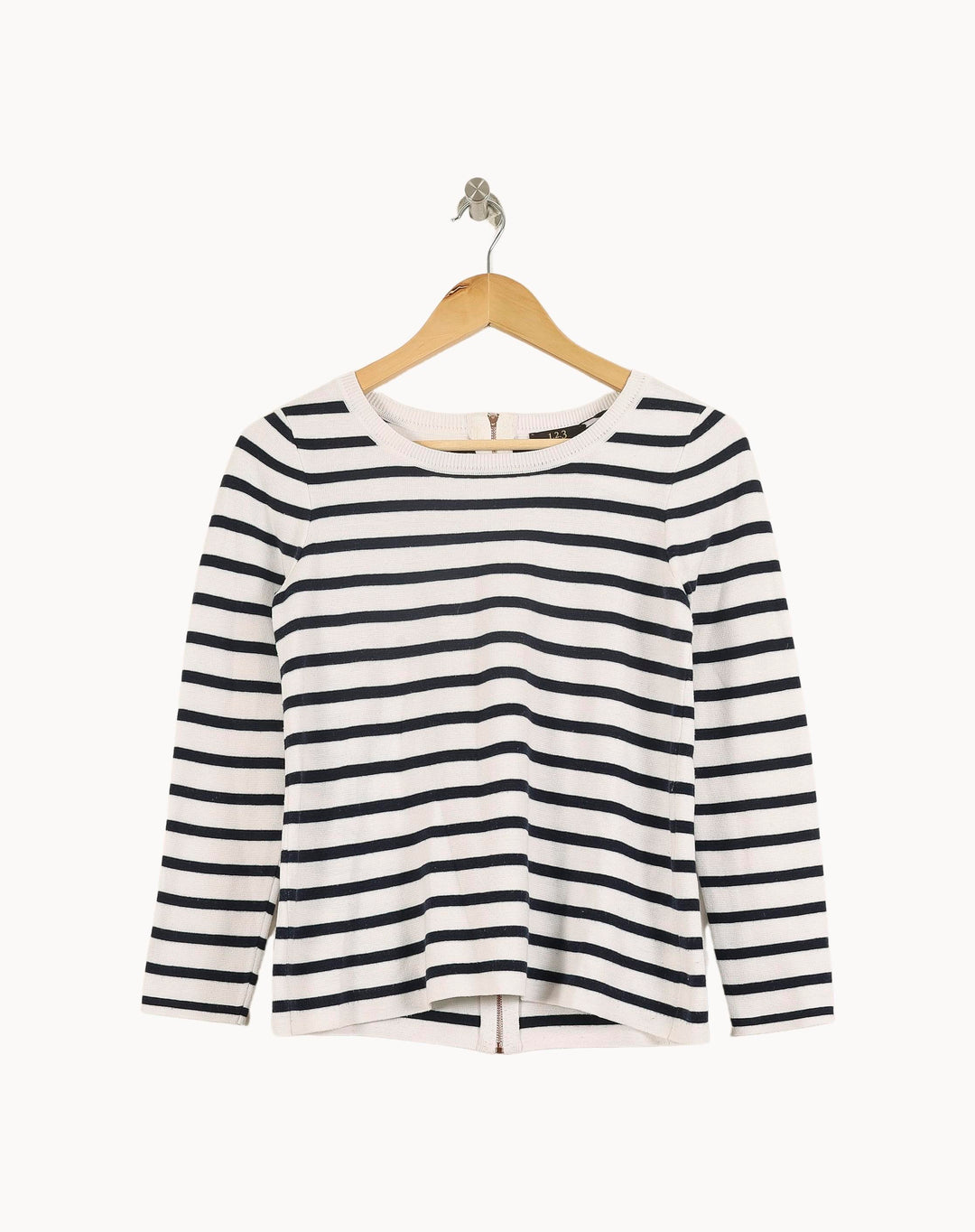 Marinière Blanche et Noire - Taille S/36 de la marque Maison 123 | PARAD52569 - Vendu par Paradigme - Image 2