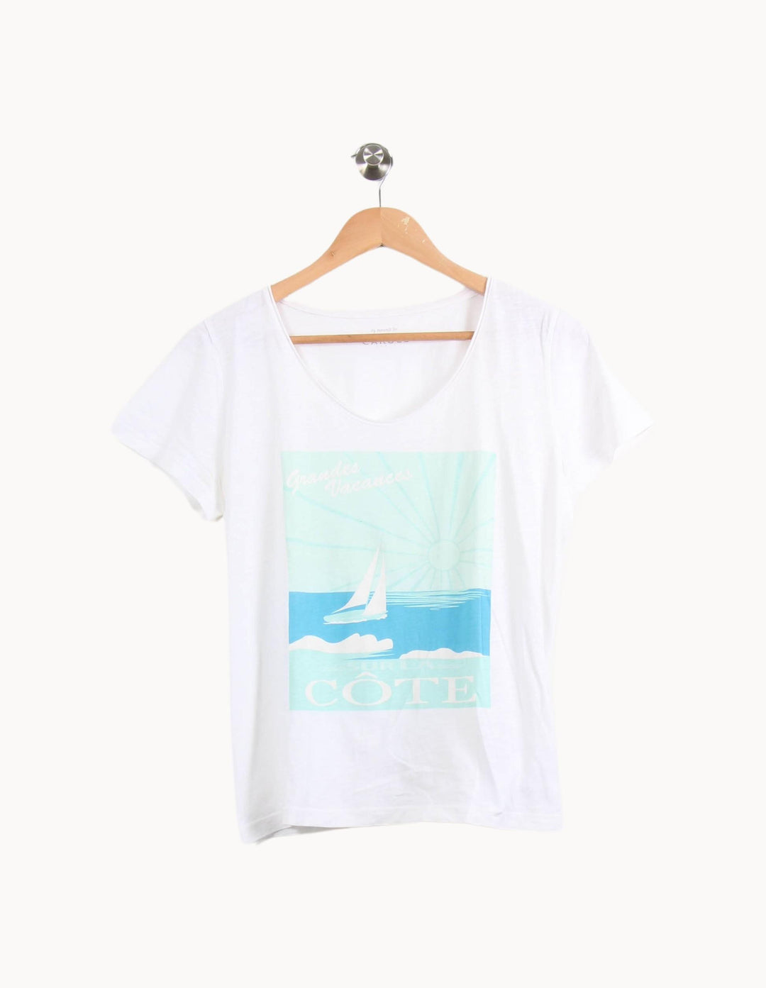 Tee-shirt Blanc - Taille XL/42 de la marque Caroll | PARAD52571 - Vendu par Paradigme - Image 2