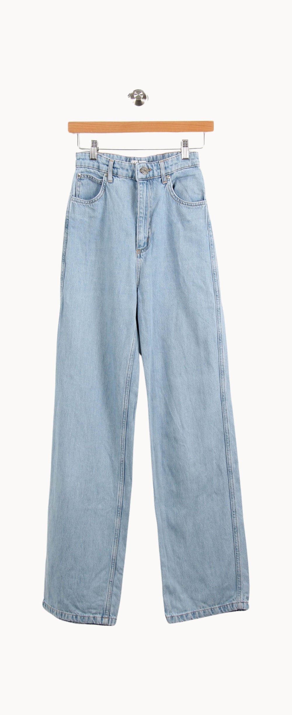 Jean Large Bleu - Taille XS/34 de la marque Sandro | PARAD52579 - Vendu par Paradigme - Image 2