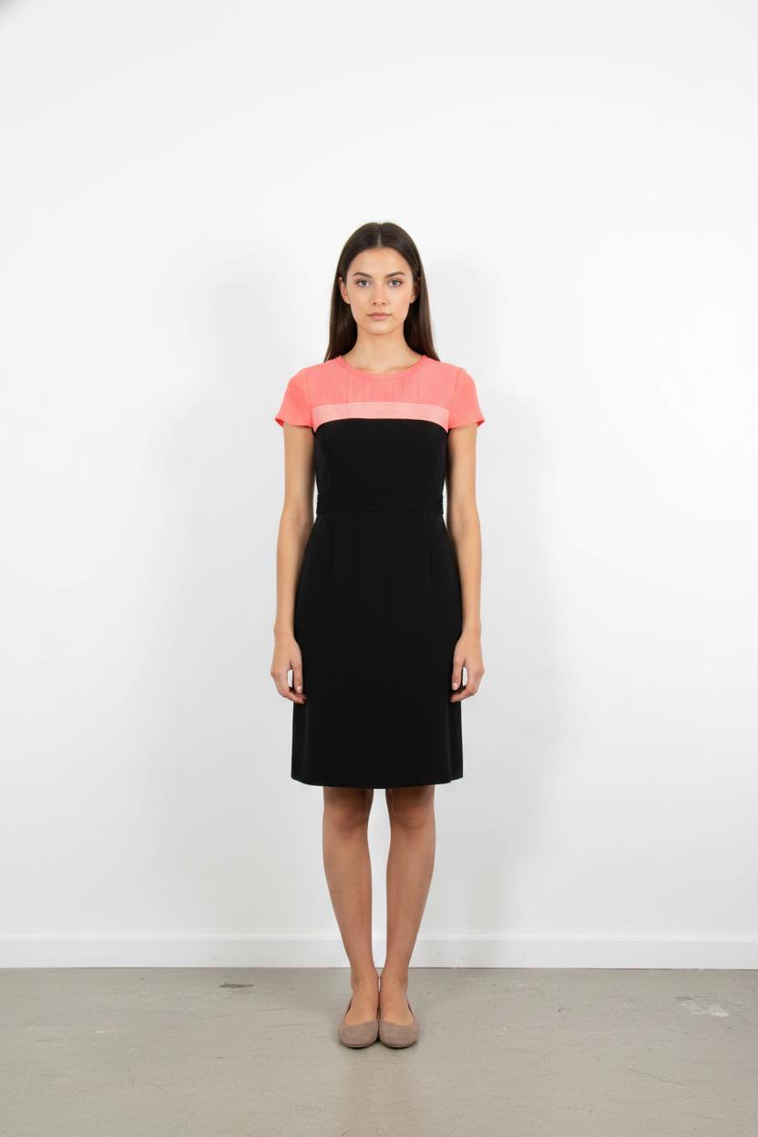 Robe Courte Noire et Rose - Taille S/36