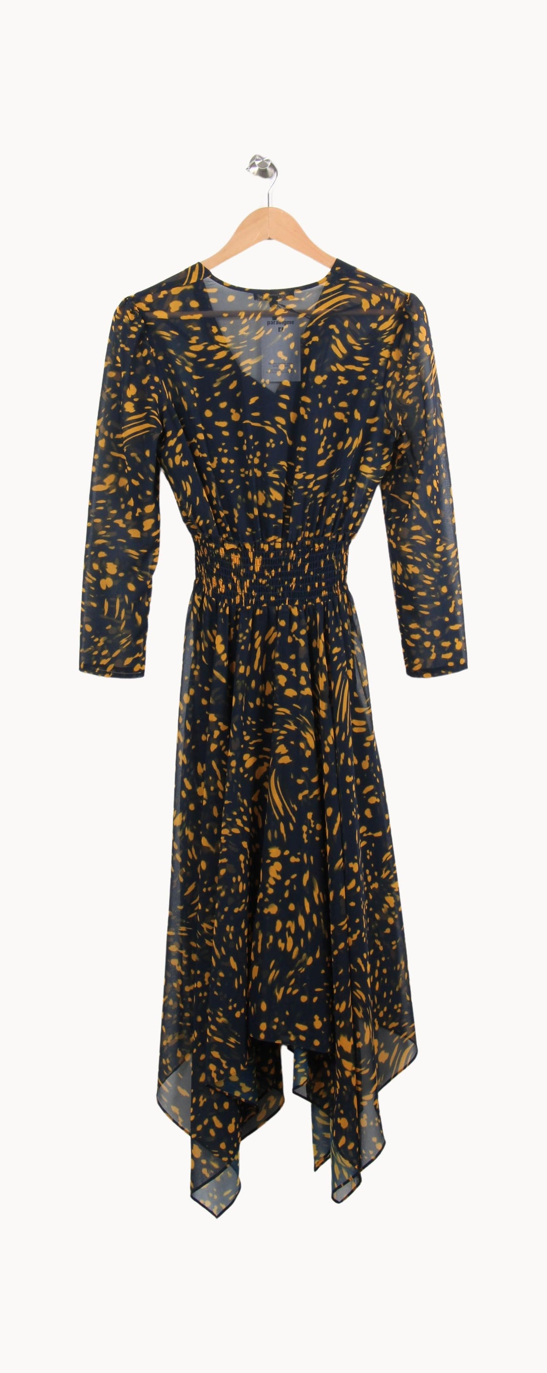 Robe Midi Bleue et Jaune - Taille S/36 de la marque Maje | PARAD52607 - Vendu par Paradigme - Image 4