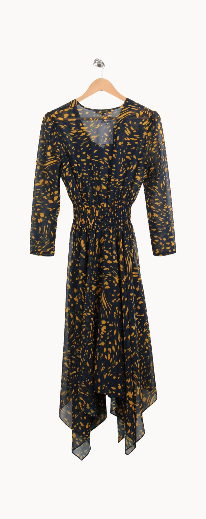 Robe Midi Bleue et Jaune Taille S/36 Maje d'occasion PARAD52607