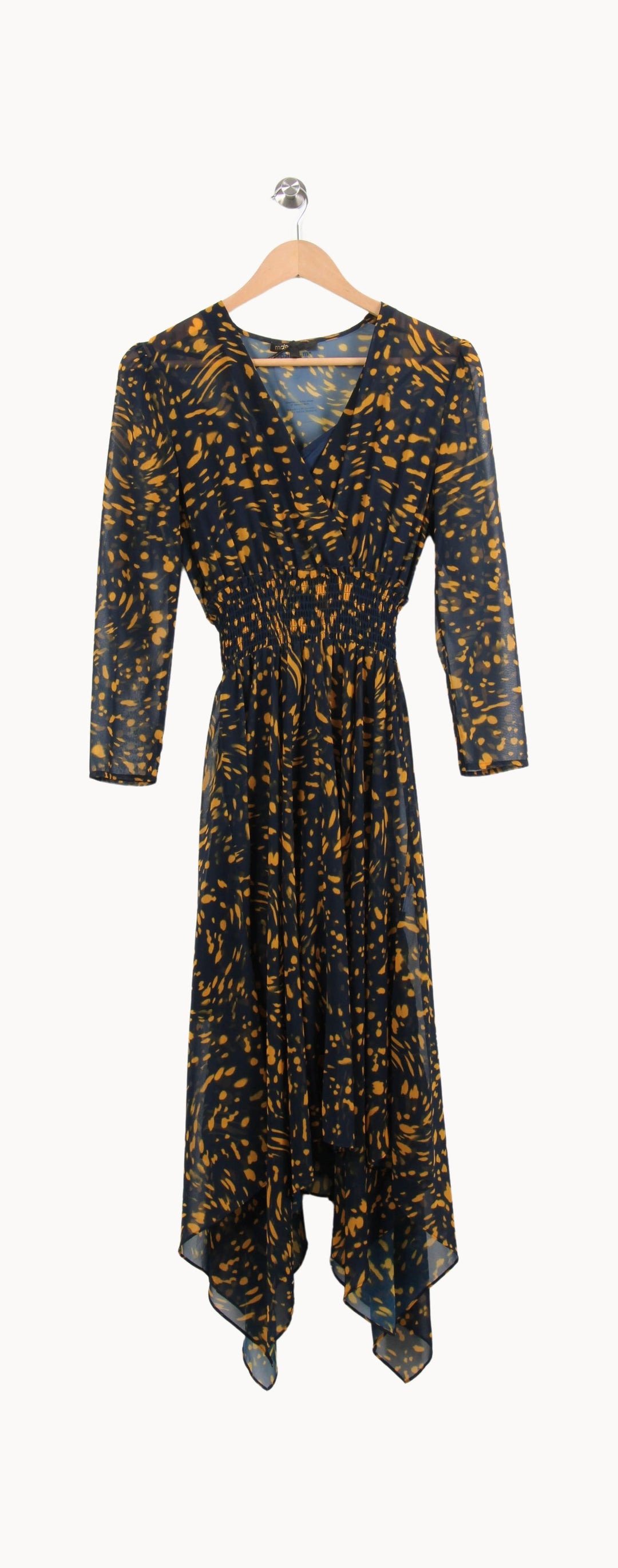 Robe Midi Bleue et Jaune - Taille S/36 de la marque Maje | PARAD52607 - Vendu par Paradigme - Image 2