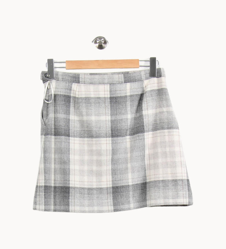 Jupe Courte Grise et Blanche - Taille M/38 de la marque Comptoir des Cotonniers | PARAD52608 - Vendu par Paradigme - Image 4