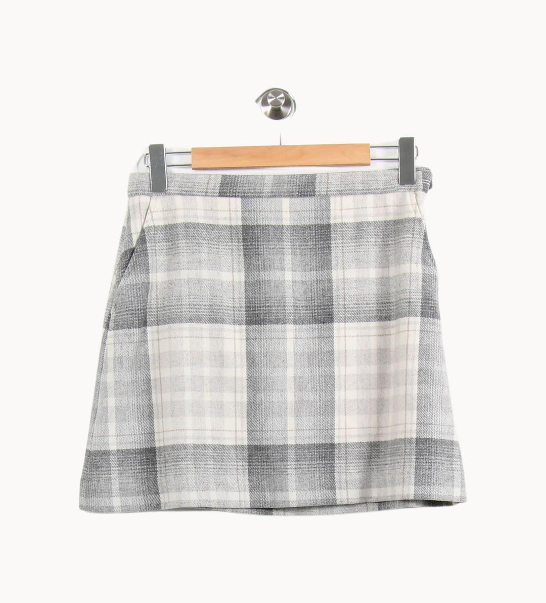 Jupe Courte Grise et Blanche - Taille M/38 de la marque Comptoir des Cotonniers | PARAD52608 - Vendu par Paradigme - Image 2