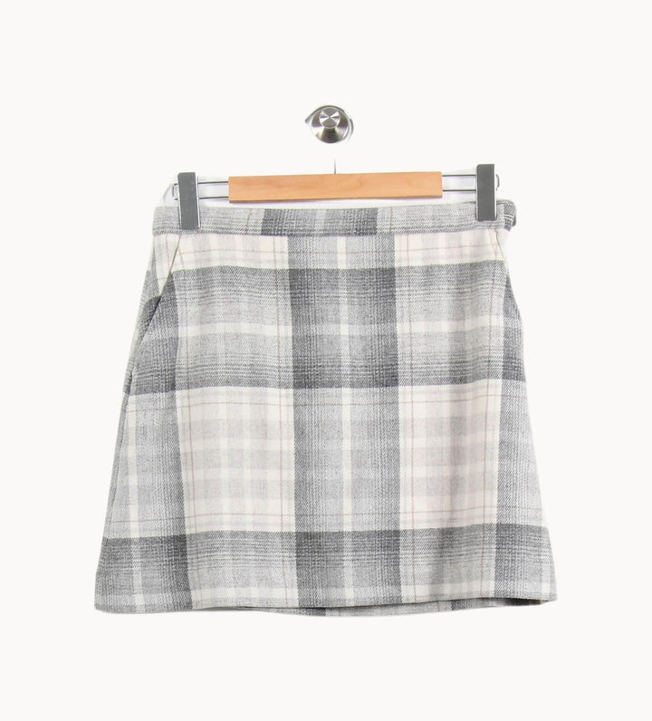 Jupe Courte Grise et Blanche - Taille M/38 de la marque Comptoir des Cotonniers | PARAD52608 - Vendu par Paradigme - Image 2