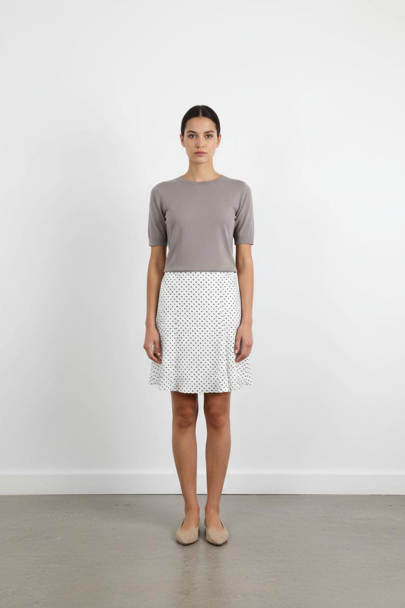 Jupe Évasée Blanche et Noire - Taille S/36