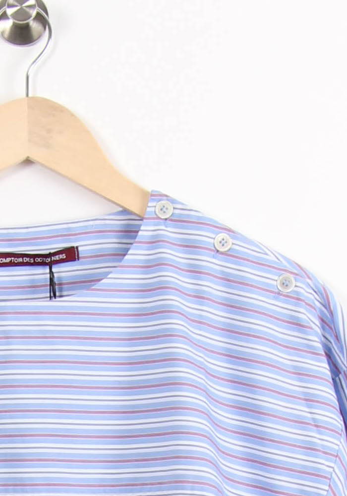 Chemise Rayée Bleue et Blanche - Taille S/36 de la marque Comptoir des Cotonniers | PARAD52610 - Vendu par Paradigme - Image 3