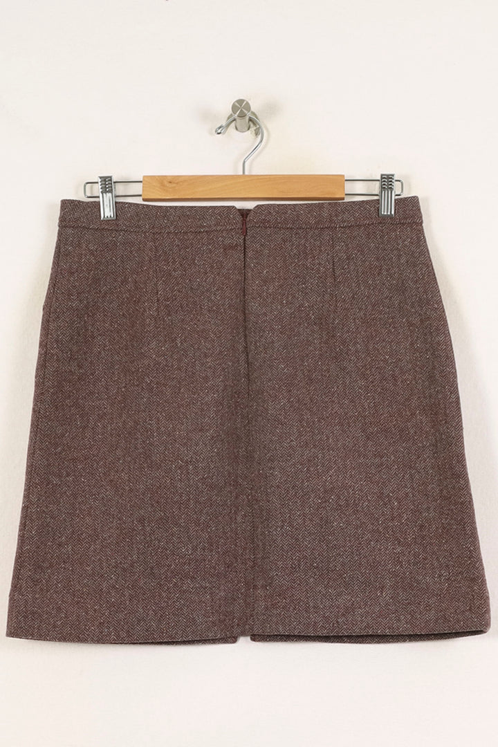 Jupe Courte Marron - Taille L/40 de la marque Caroll | PARAD52614 - Vendu par Paradigme - Image 4