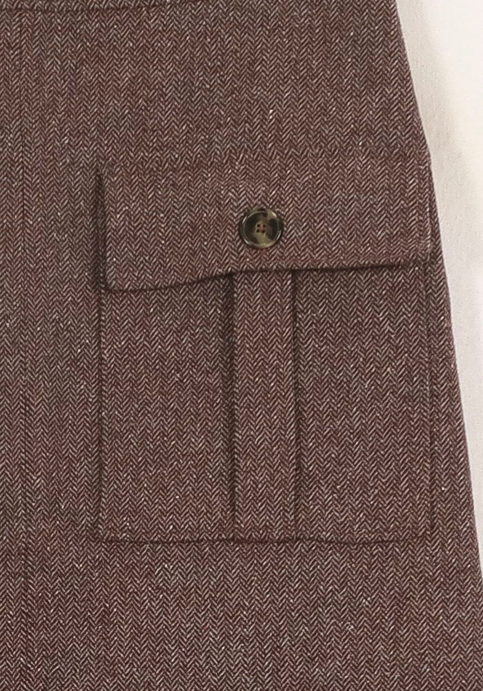 Jupe Courte Marron - Taille L/40 de la marque Caroll | PARAD52614 - Vendu par Paradigme - Image 3