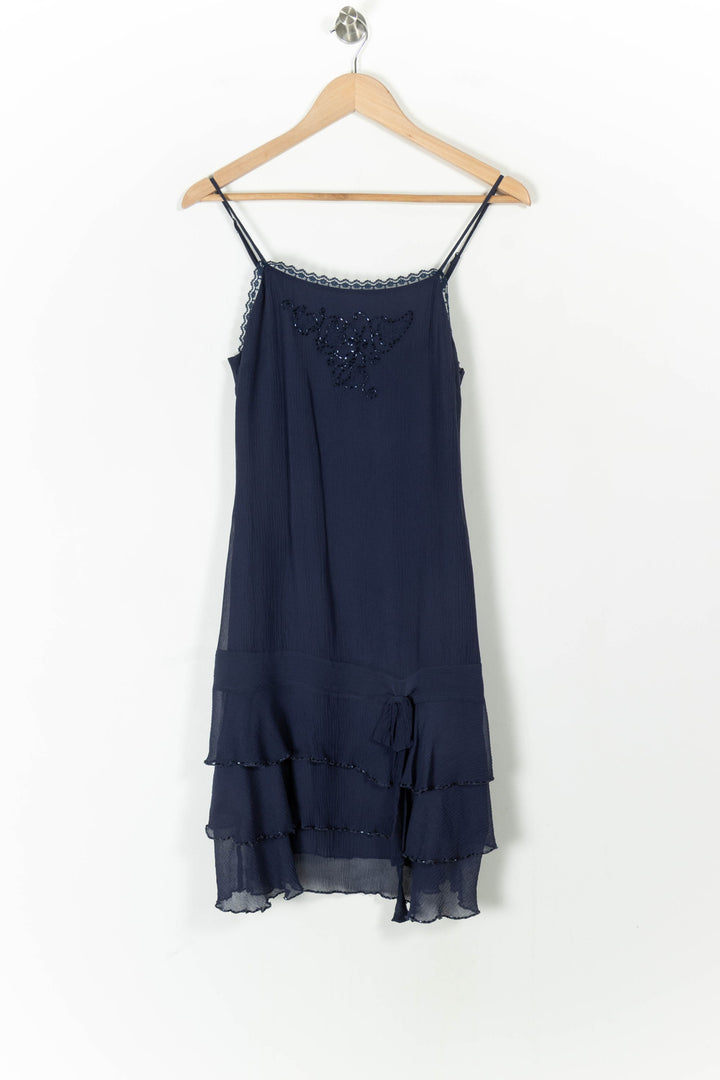 Robe Volantée Bleue - Taille S/36 de la marque Maison 123 | PARAD52624 - Vendu par Paradigme - Image 2