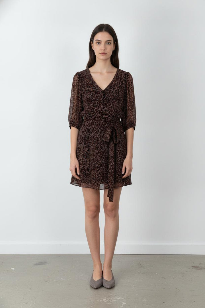 Robe Portefeuille Noire et Rouge - Taille S/36 de la marque Bérénice | PARAD52638 - Vendu par Paradigme - Image 1