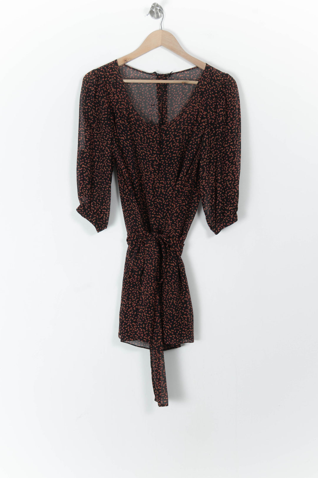 Robe Portefeuille Noire et Rouge - Taille S/36 de la marque Bérénice | PARAD52638 - Vendu par Paradigme - Image 2
