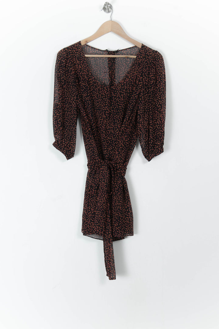 Robe Portefeuille Noire et Rouge - Taille S/36 de la marque Bérénice | PARAD52638 - Vendu par Paradigme - Image 2