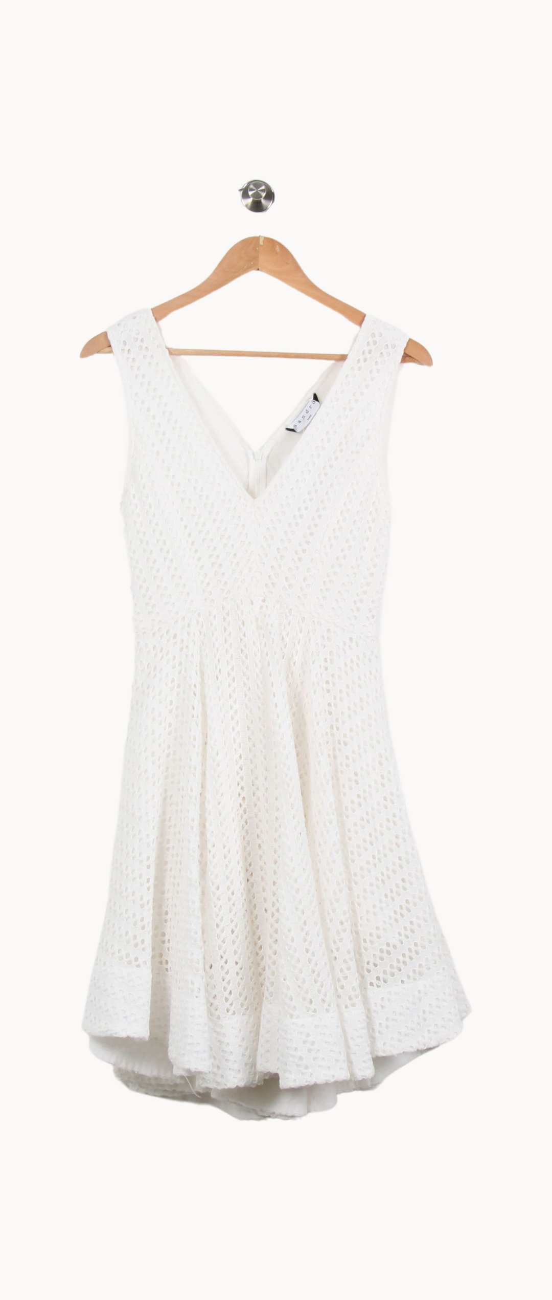 Robe Dentelle Blanche - Taille L/40 de la marque Sandro | PARAD52649 - Vendu par Paradigme - Image 2
