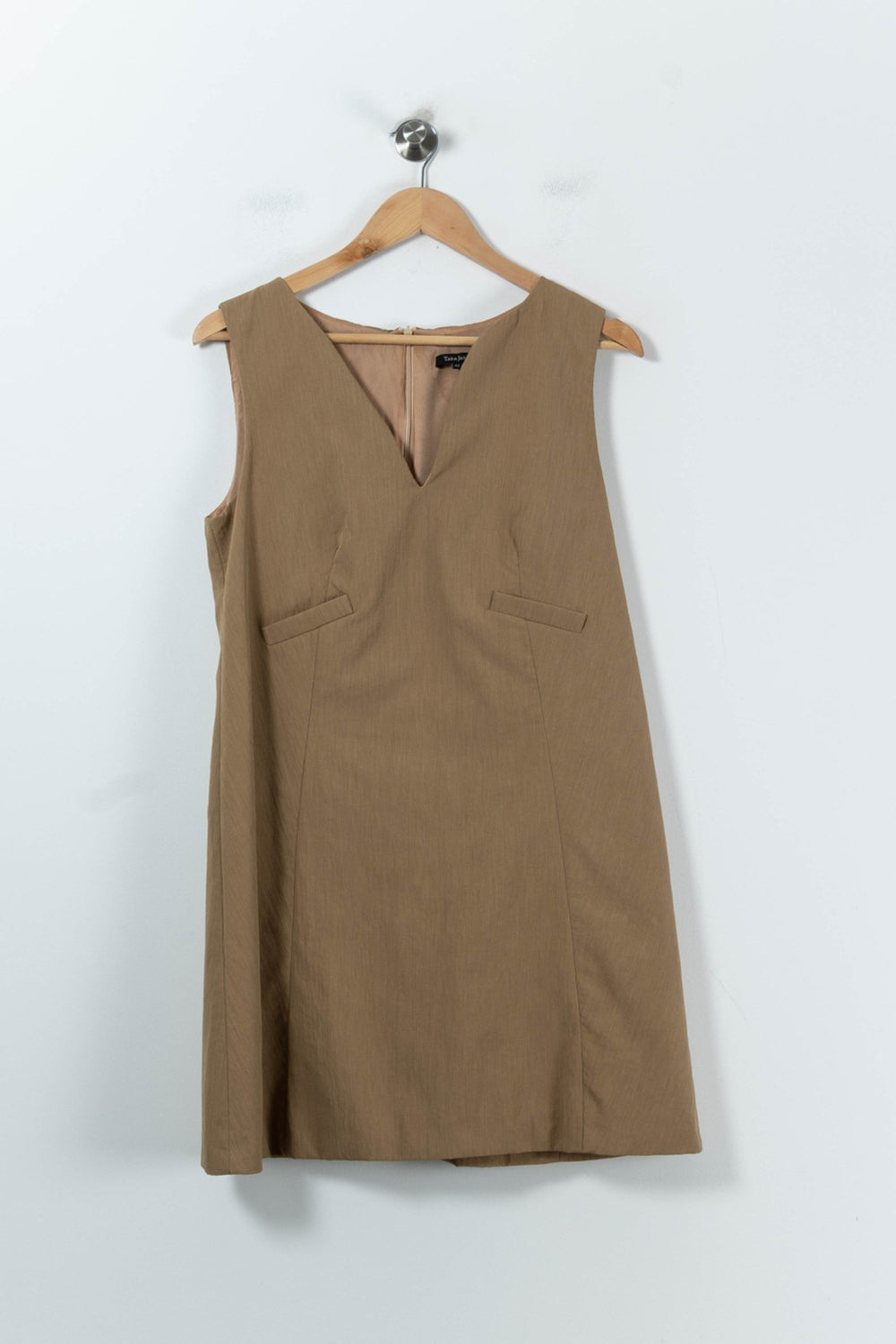 Robe Sans Manches Marron - Taille XL/42 de la marque Tara Jarmon | PARAD52657 - Vendu par Paradigme - Image 2