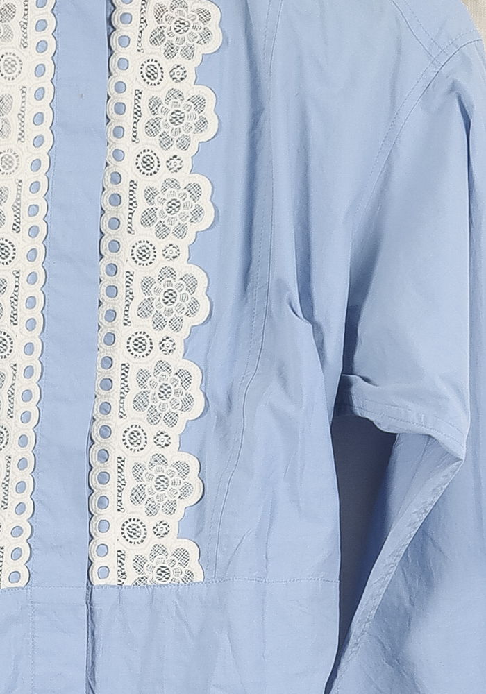 Robe Chemise Bleue - Taille S/36 de la marque Sandro | PARAD52663 - Vendu par Paradigme - Image 3