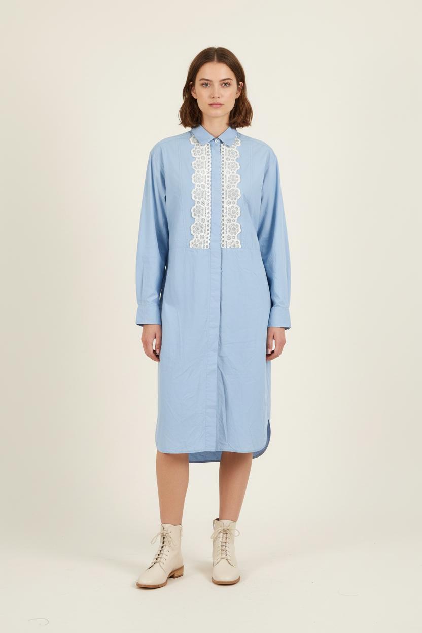 Robe Chemise Bleue - Taille S/36 de la marque Sandro | PARAD52663 - Vendu par Paradigme - Image 1