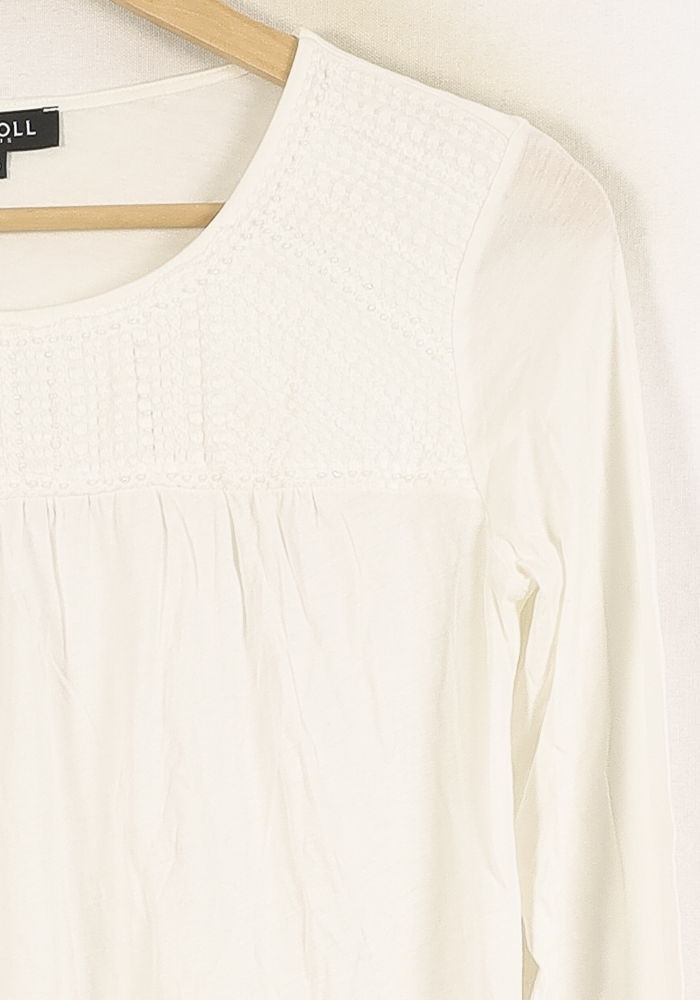 Tee-shirt Blanc - Taille S/36 de la marque Caroll | PARAD52668 - Vendu par Paradigme - Image 3