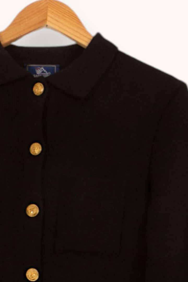 Cardigan Noir - Taille M/38 de la marque Saint James | PARAD52671 - Vendu par Paradigme - Image 3