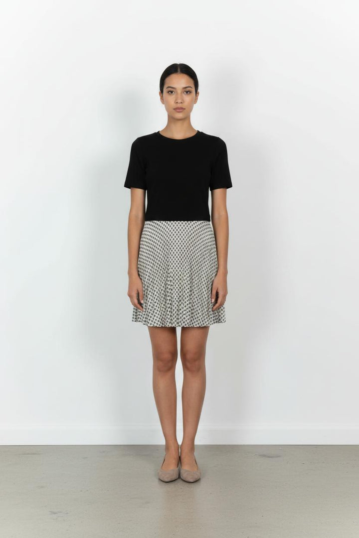 Robe Midi Noire et Blanche - Taille M/38 de la marque Claudie Pierlot | PARAD52678 - Vendu par Paradigme - Image 1